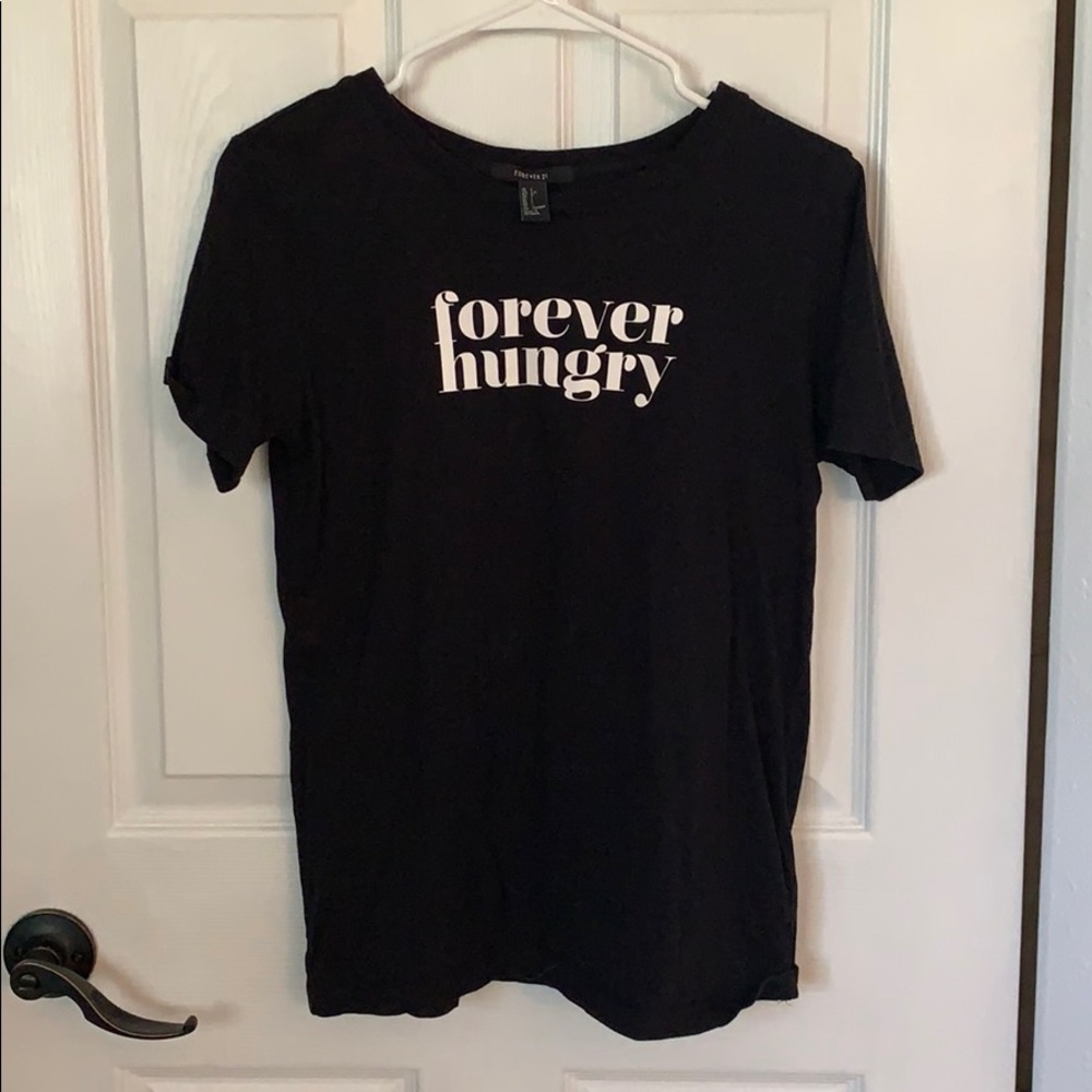 Black FOREVER HUNGRY Tee